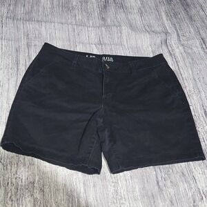 a.n.a Womens Size 6 Mid-Rise‎ Black Casual Chino Shorts